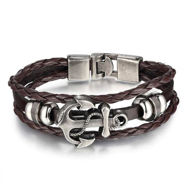 Anker Leren Armband