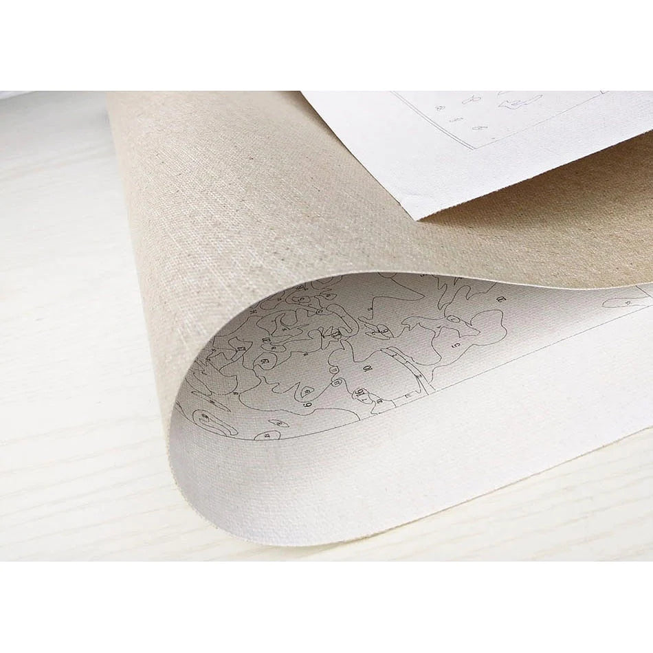 Groene boom verf op nummertjes kit