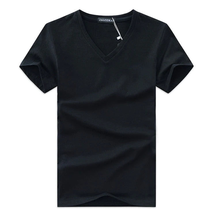 Heren Slim Fit V-hals T-shirt