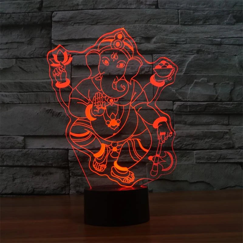 3D Ganesh RGB LED nachtlicht