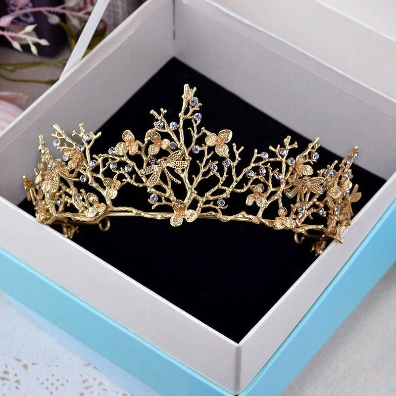 Goud Dragonfly Woodland Gatherer Kroon