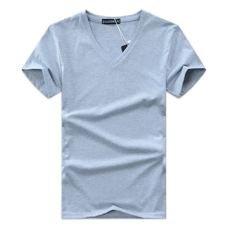 Heren Slim Fit V-hals T-shirt