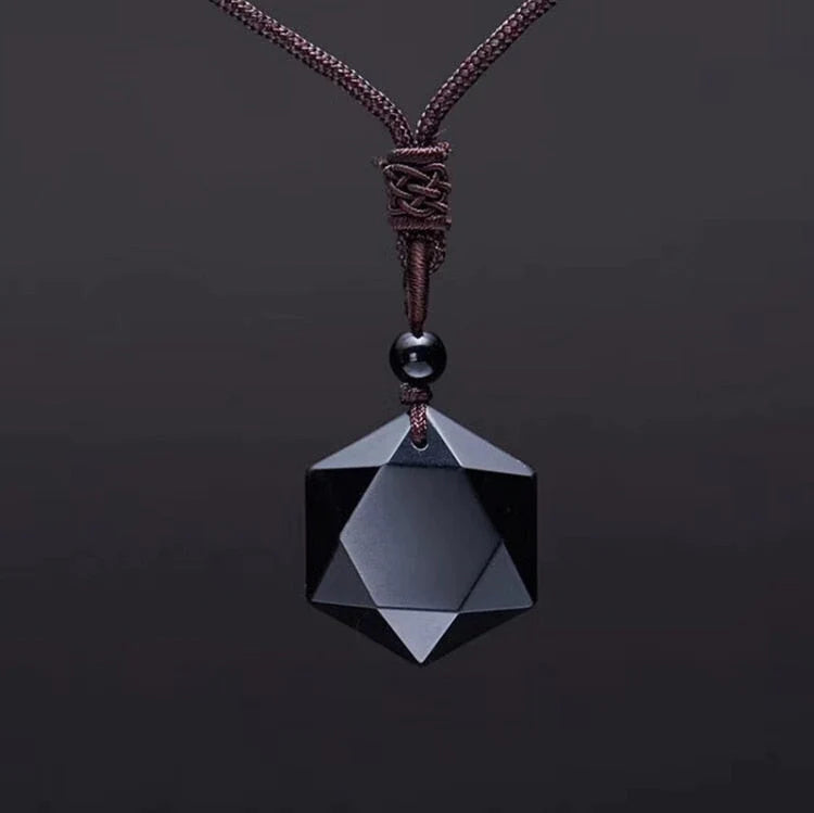Obsidiaan Tibetaanse metafysische ketting