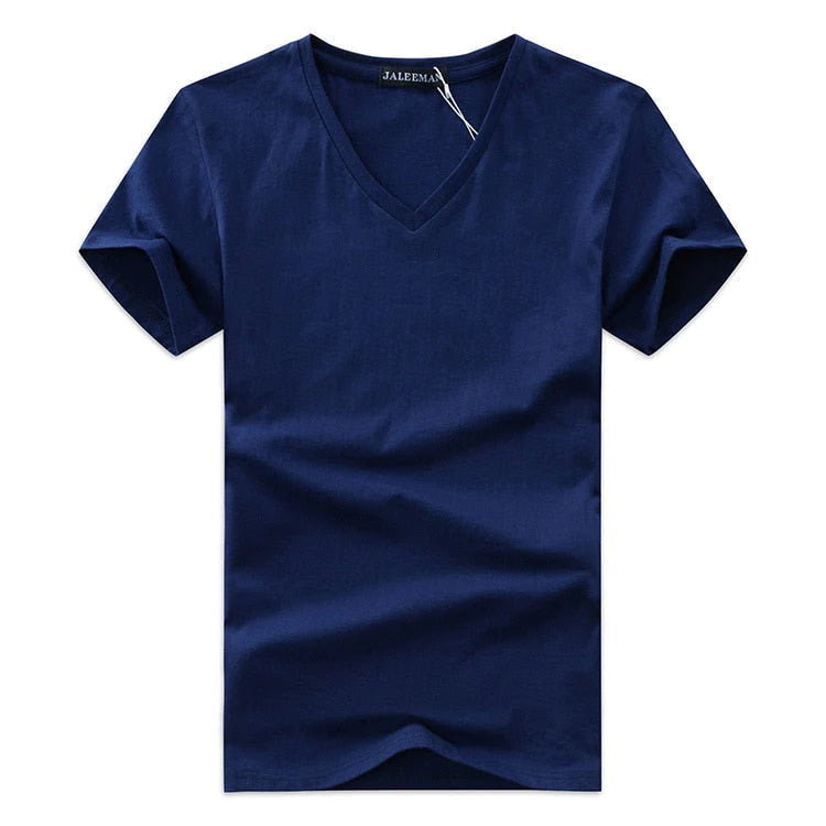Heren Slim Fit V-hals T-shirt
