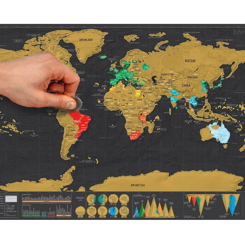 Wereldkraskaart - jouw reis in je eigen woonkamer!