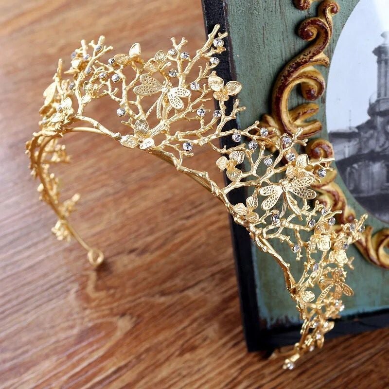 Goud Dragonfly Woodland Gatherer Kroon