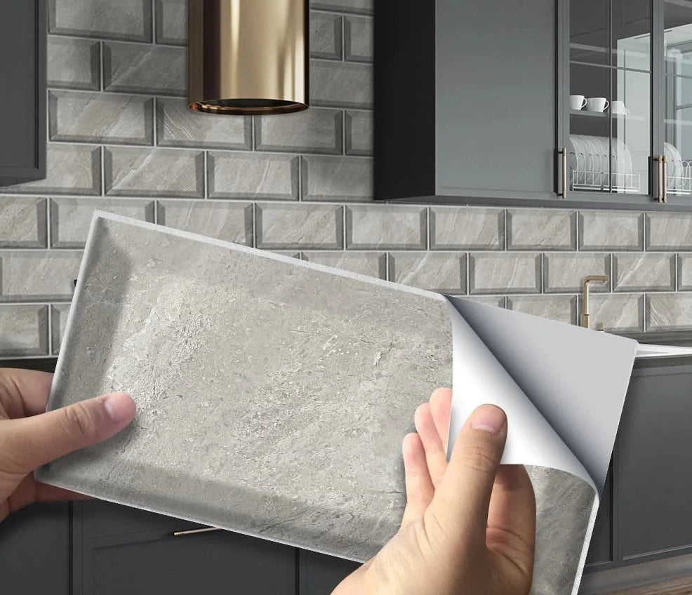 Waterdichte 3D Tegelstickers (9 stuks)