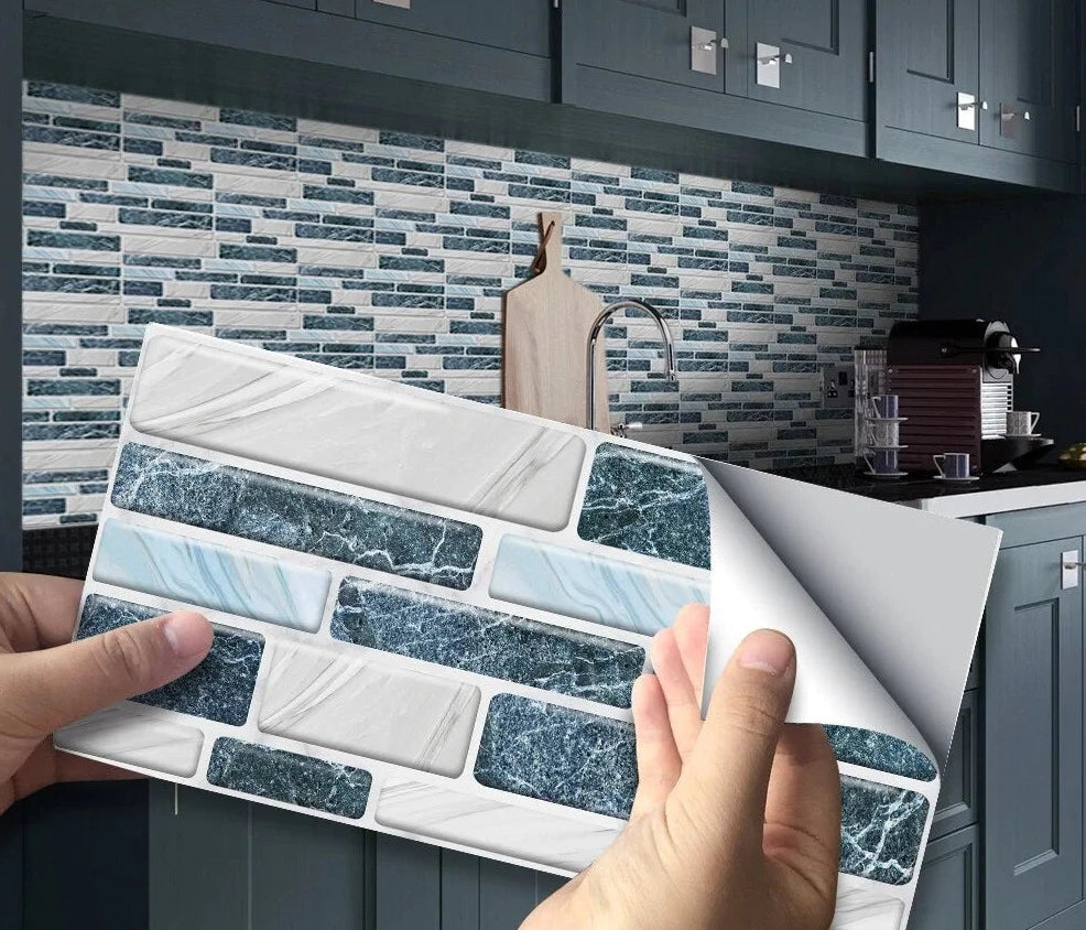 Waterdichte 3D Tegelstickers (9 stuks)