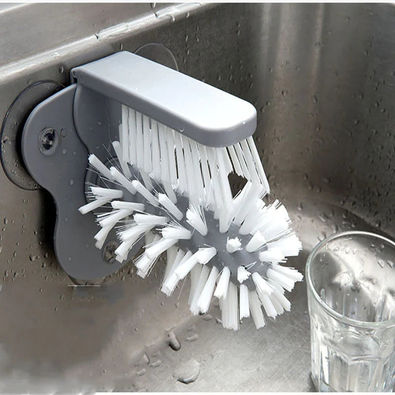 Glazenwasser Met Dubbelzijdige Borstel