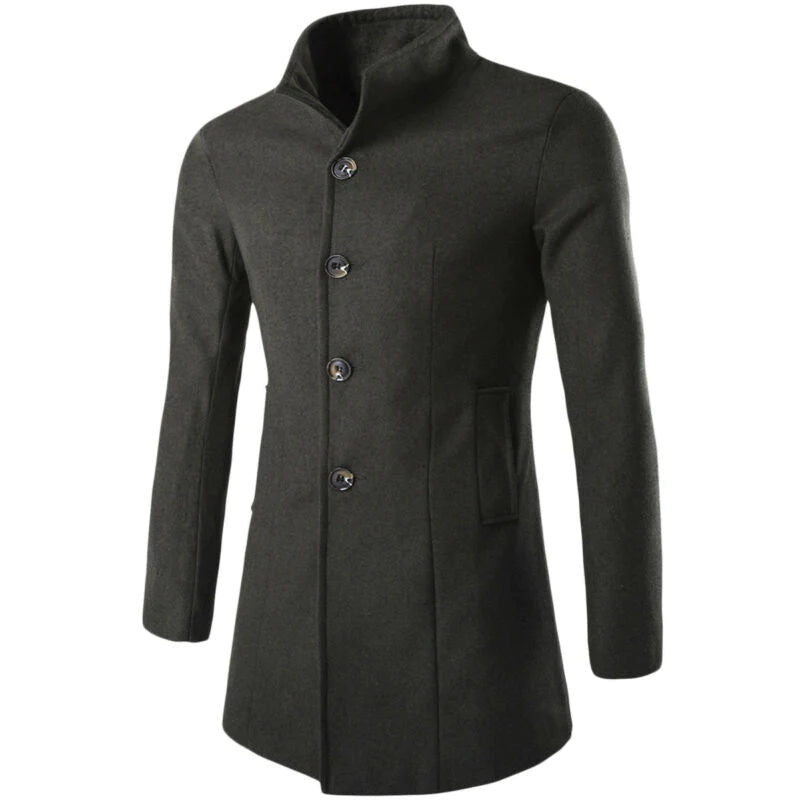 Heren Trench Coat met opstaande kraag