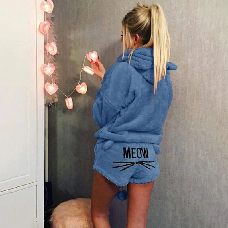 Warme Meow Cat Pyjama Set - Deze wil je heel de winter niet meer uit doen