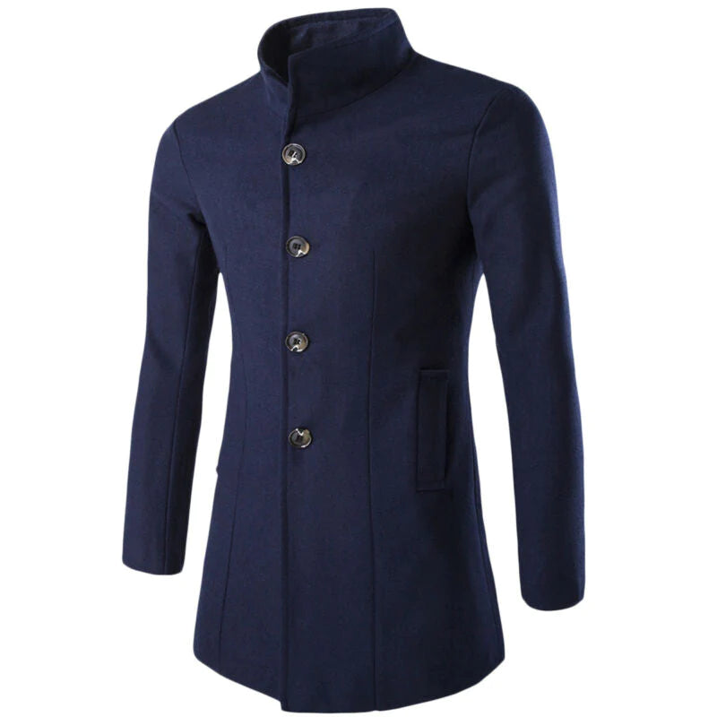 Heren Trench Coat met opstaande kraag