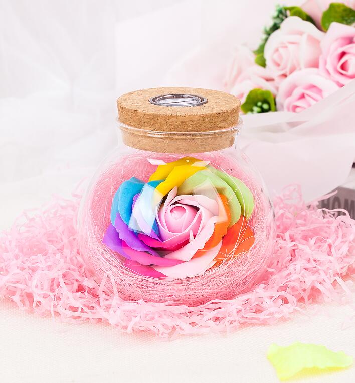 Bloom - LED Roos Fles Lamp