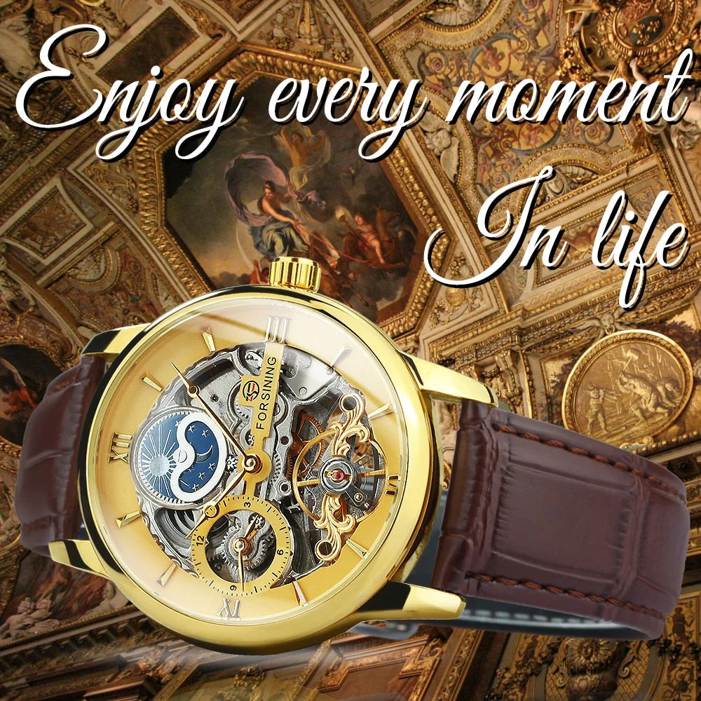 Forsining Heren Skelet Horloge