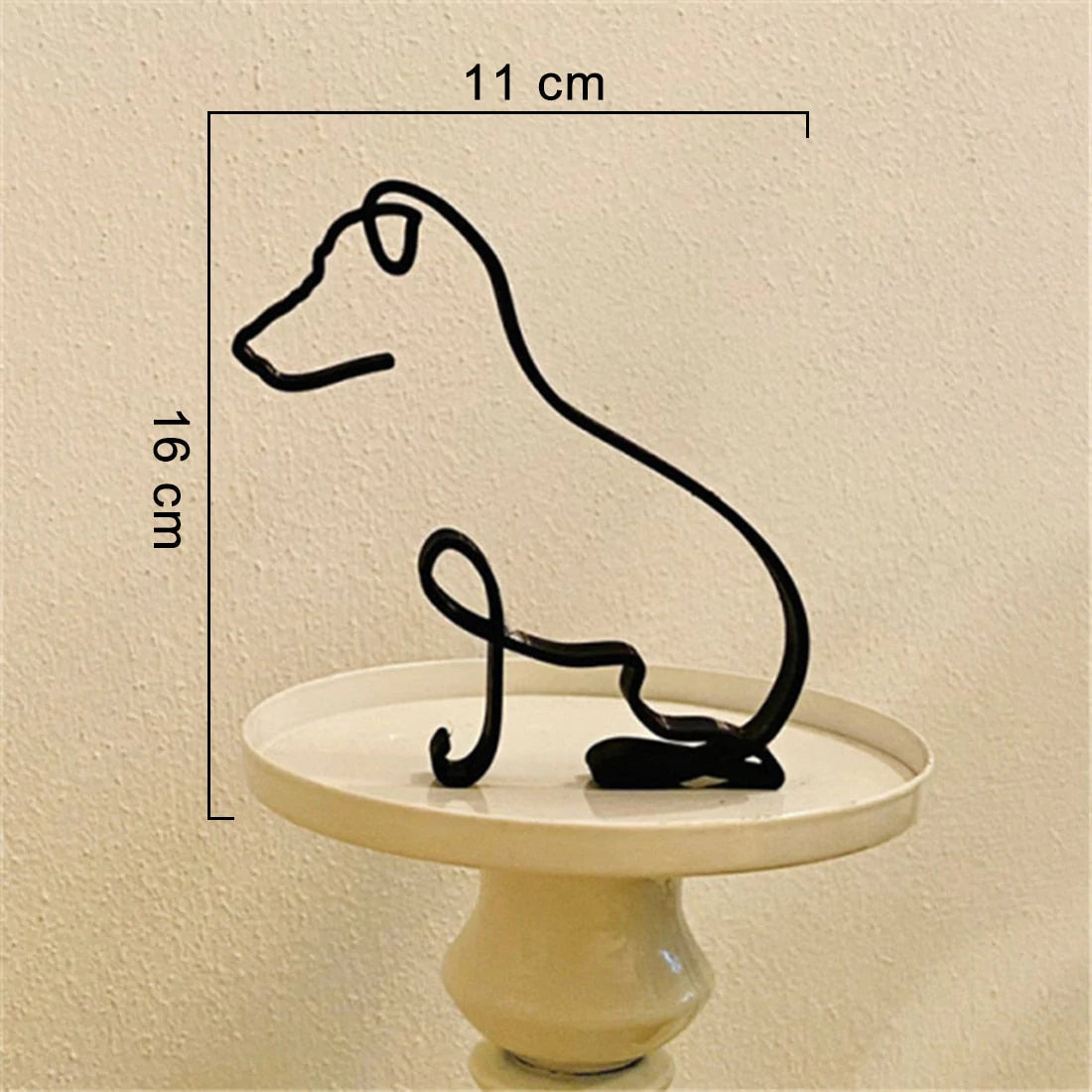 Minimalistische Hond Kunst Sculptuur