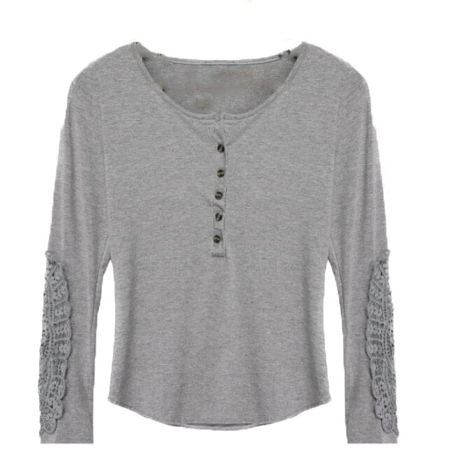 Kanten Shirt Lange Mouw