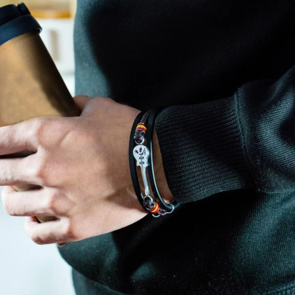 Limited Edition Gitaar Leren Armband
