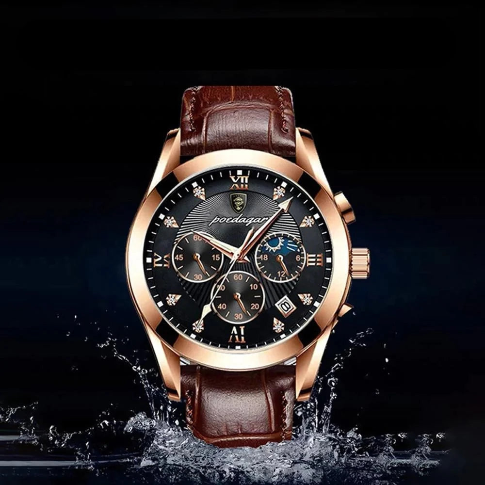 Premium Lederen Polshorloge voor Heren