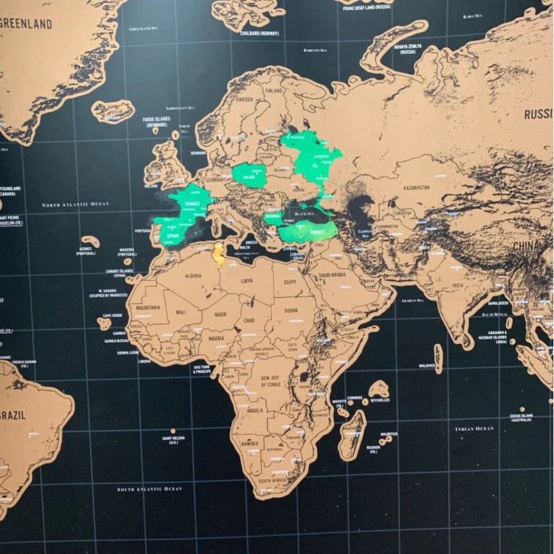 Wereldkraskaart - jouw reis in je eigen woonkamer!