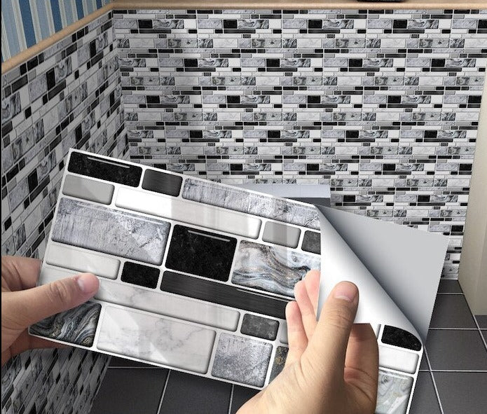 Waterdichte 3D Tegelstickers (9 stuks)