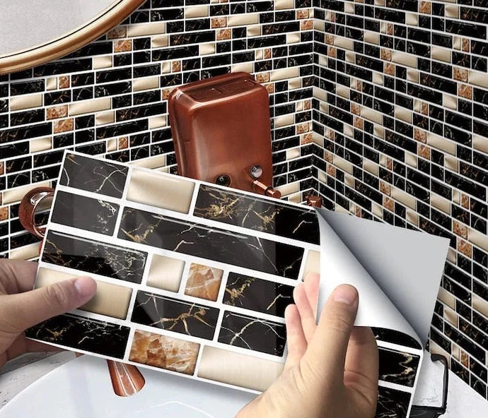 Waterdichte 3D Tegelstickers (9 stuks)