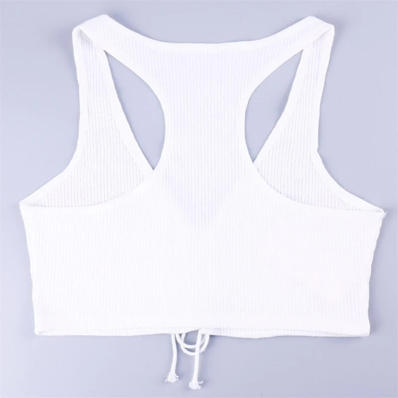 Sexy Retro Geborduurde Strappy Top