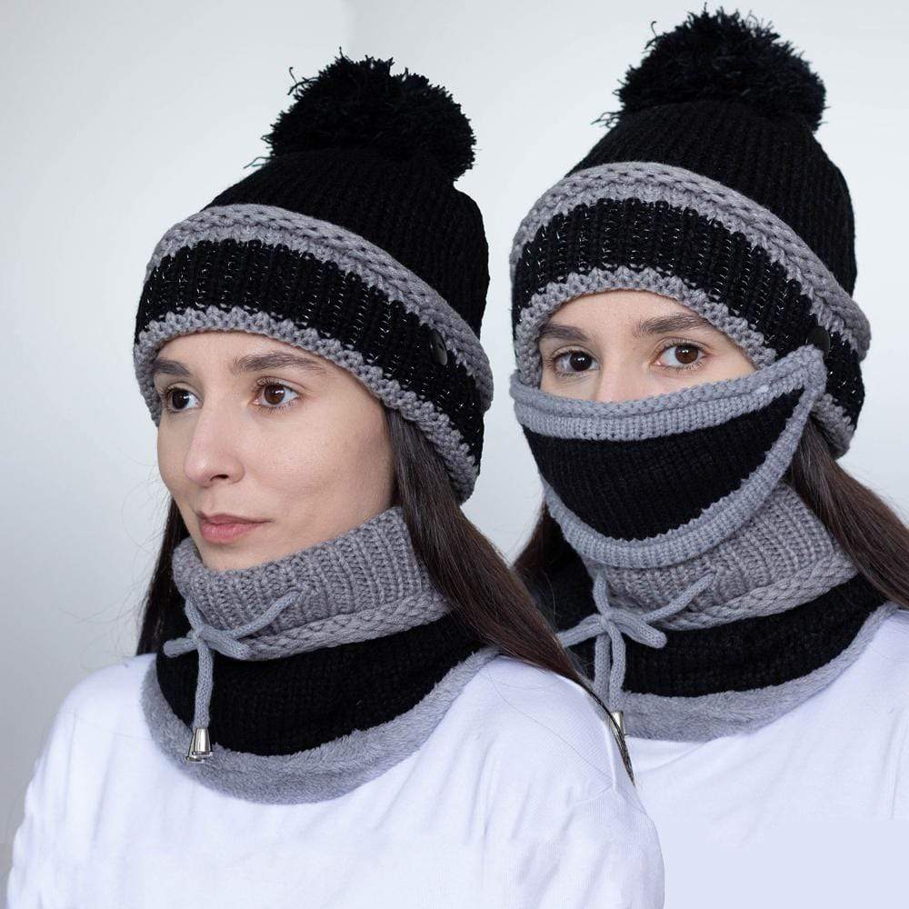 3-in-1 Beanie Sjaal Masker Set