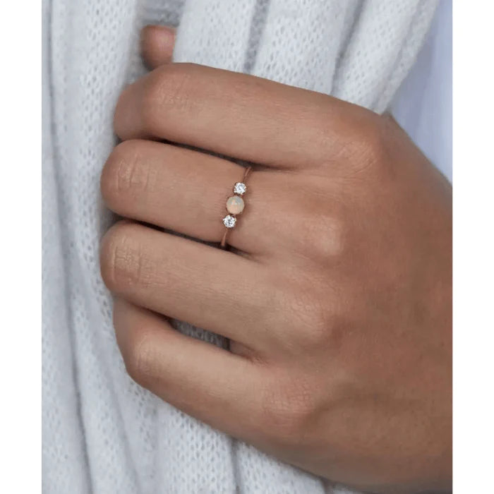 Maansteen Parel Ring