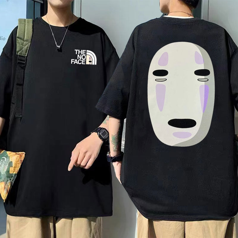 Unisex Geen Gezicht Bedrukt T-shirt