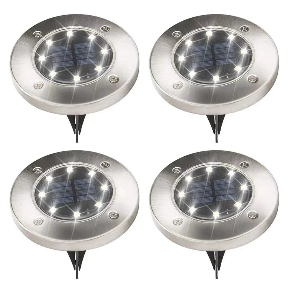 8 LED's buiten zonne-schijf licht