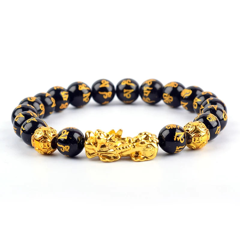 Zwarte Obisidiaan Feng Shui Armband