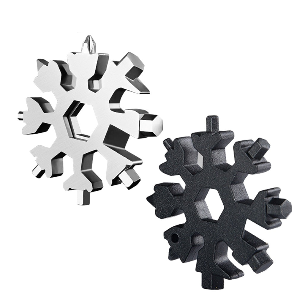 18-in-1 Schroevendraaier Sneeuwvlok Sleutelhanger