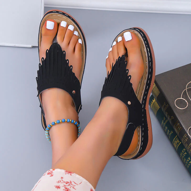 Strand Tassel Sandalen