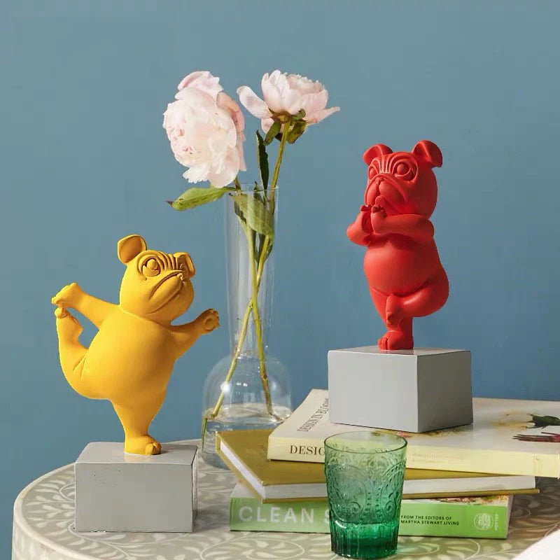 Yoga Bulldog Beeldje