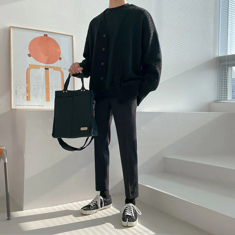 Heren Knit Button Cardigan