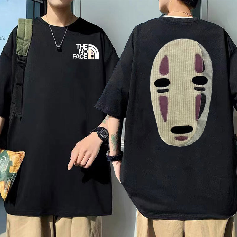 Unisex Geen Gezicht Bedrukt T-shirt