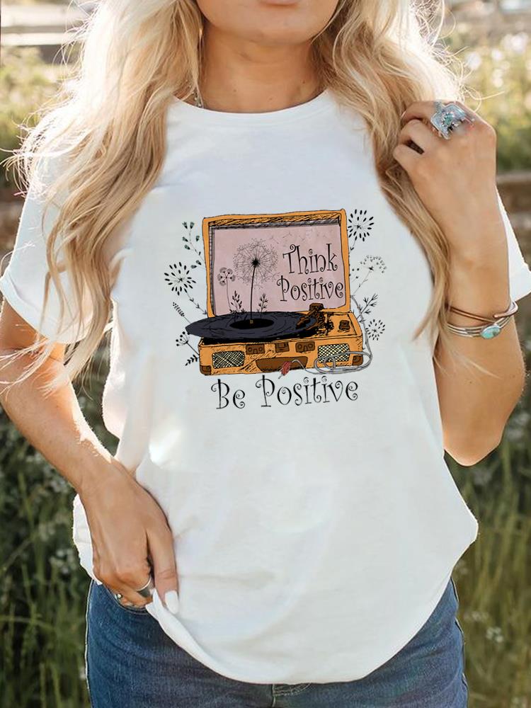 Vrouwen Korte Mouw Bedrukt T-shirt