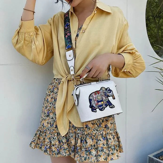 Mandala Geborduurde Tas