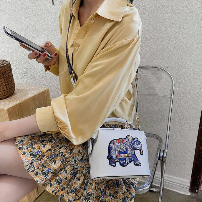 Mandala Geborduurde Tas