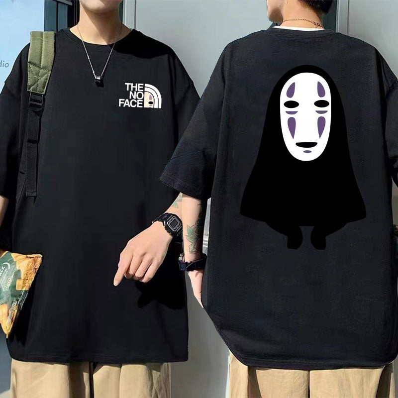 Unisex Geen Gezicht Bedrukt T-shirt