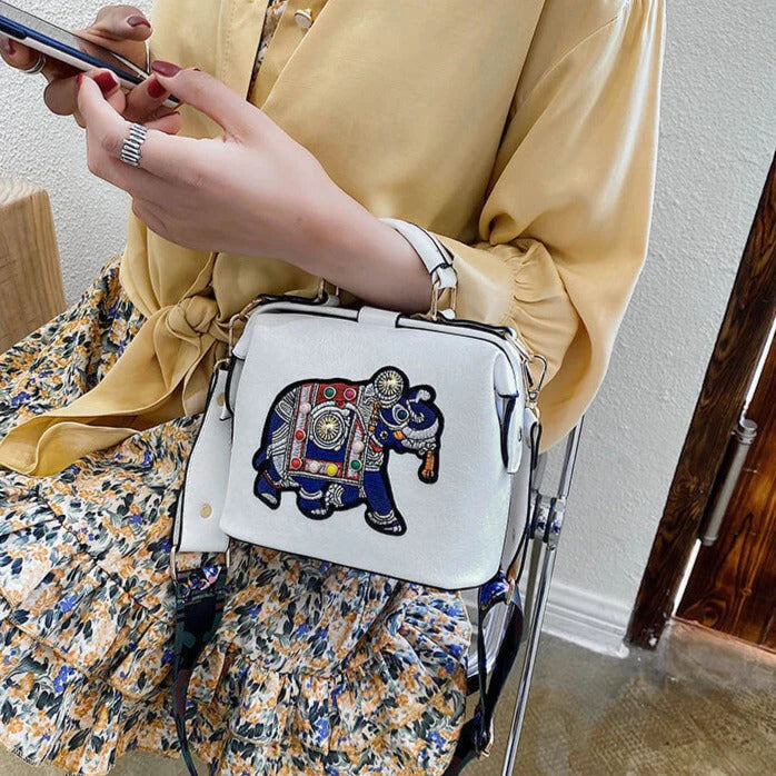 Mandala Geborduurde Tas