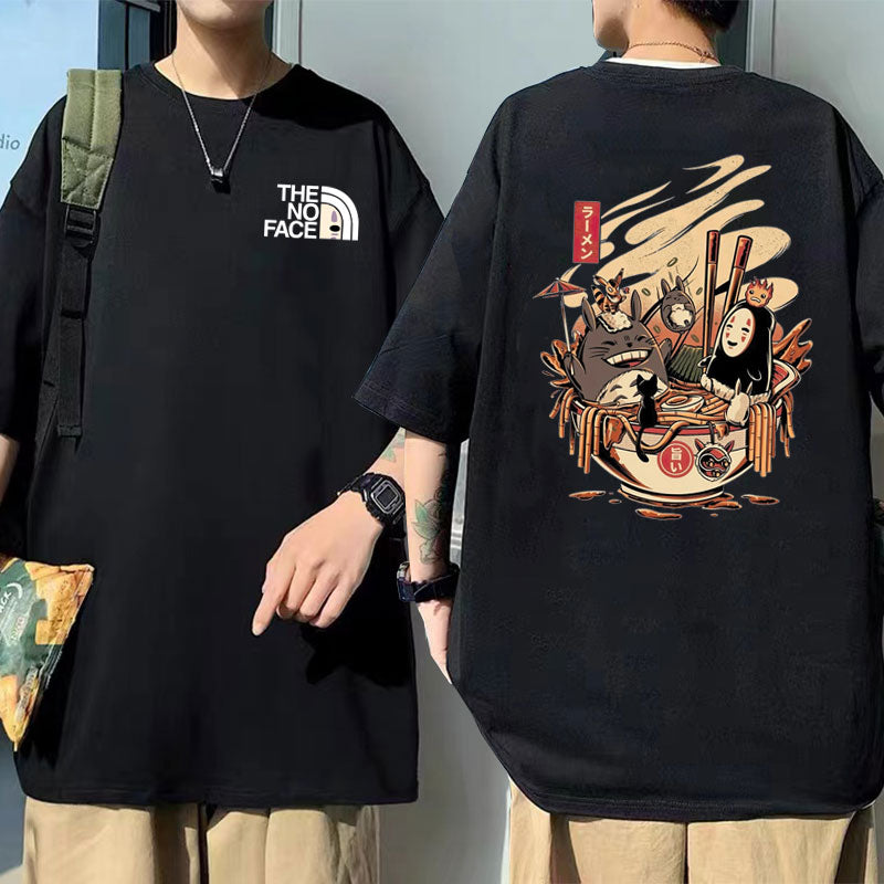 Unisex Geen Gezicht Bedrukt T-shirt