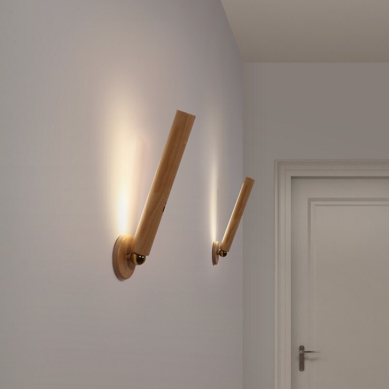 Draaibare Houten Wandlamp