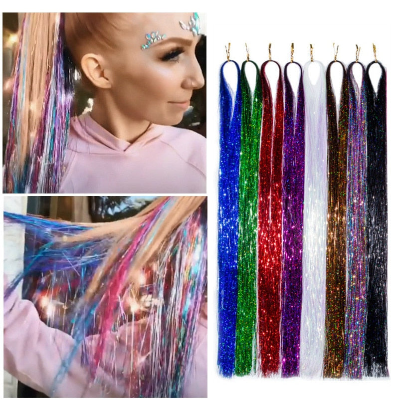 Sparkle Klatergoud Zijden Haarverlenging