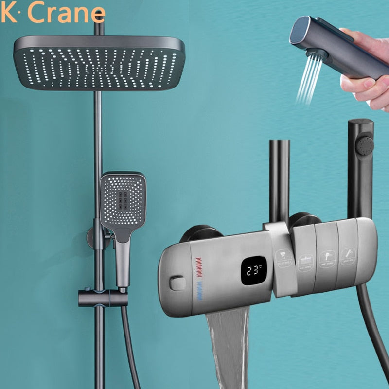Thermostatische Pianodouche Set