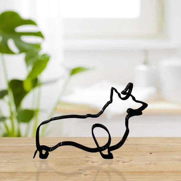 Minimalistische Hond Kunst Sculptuur