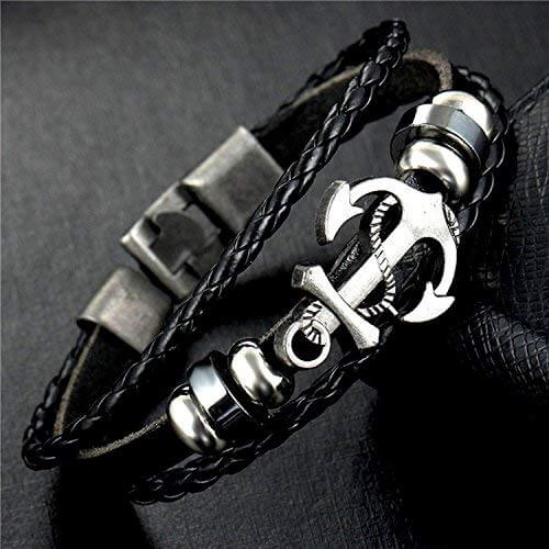Anker Leren Armband