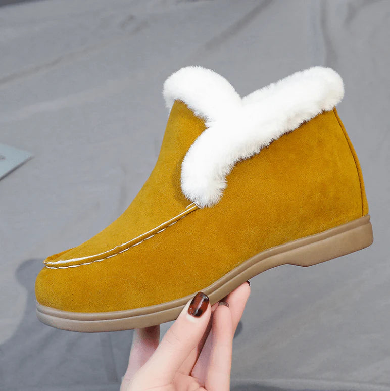 Suède Leren Enkellaarsjes