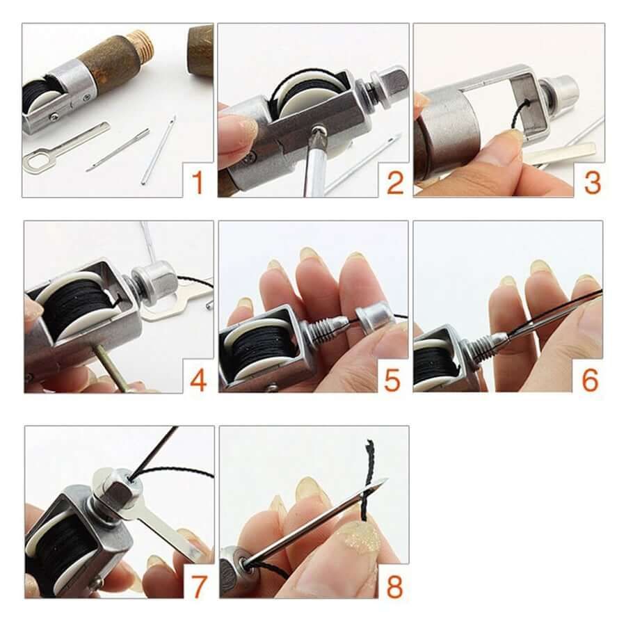 Leren Naai Awl Gereedschap Kit