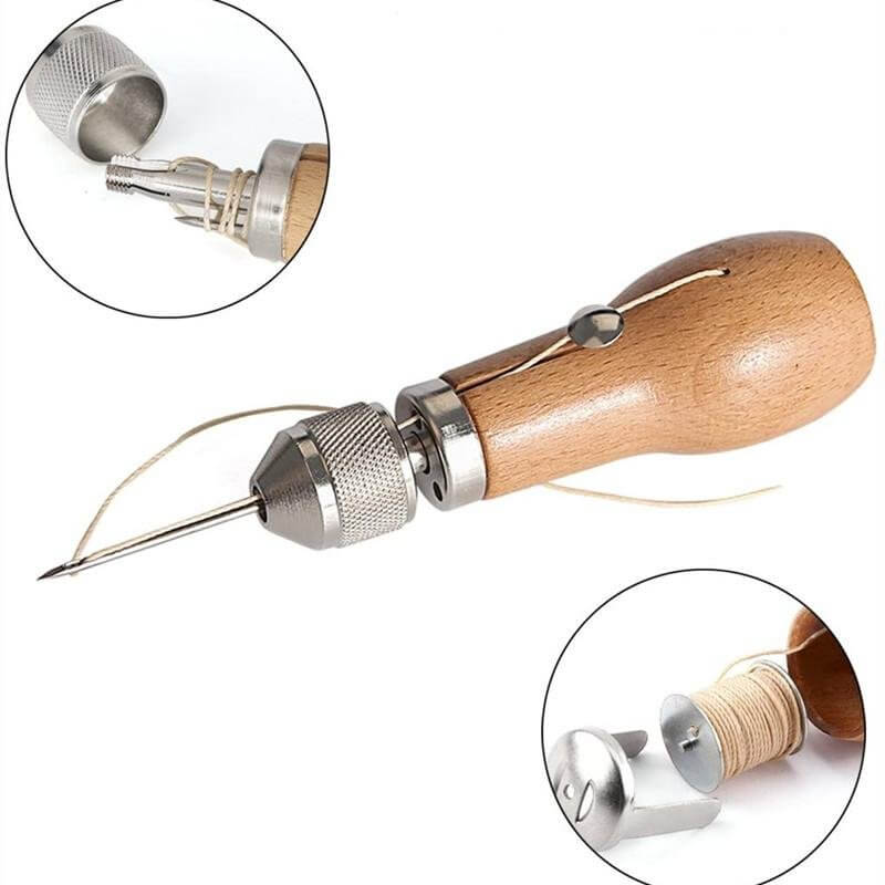Leren Naai Awl Gereedschap Kit